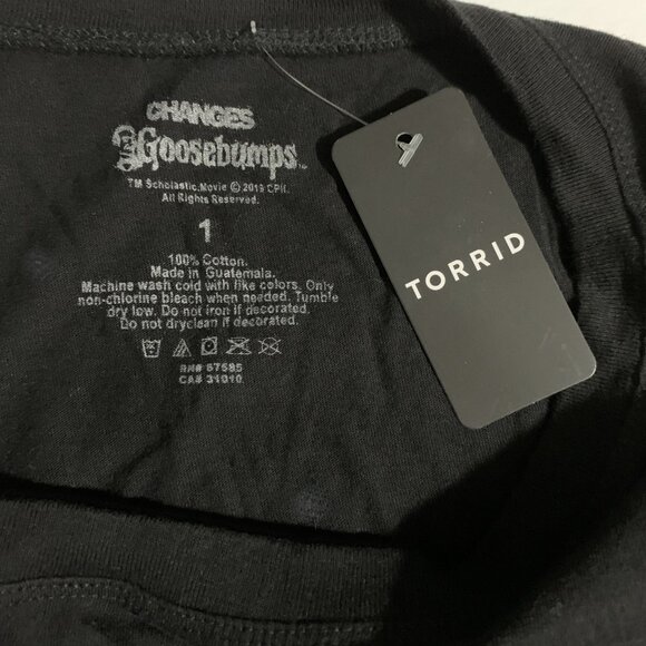 Torrid Tee Shirt Goosebumps Beware Of Monsters Halloween Slim Fit Plus 1 14 16 - Picture 4 of 4